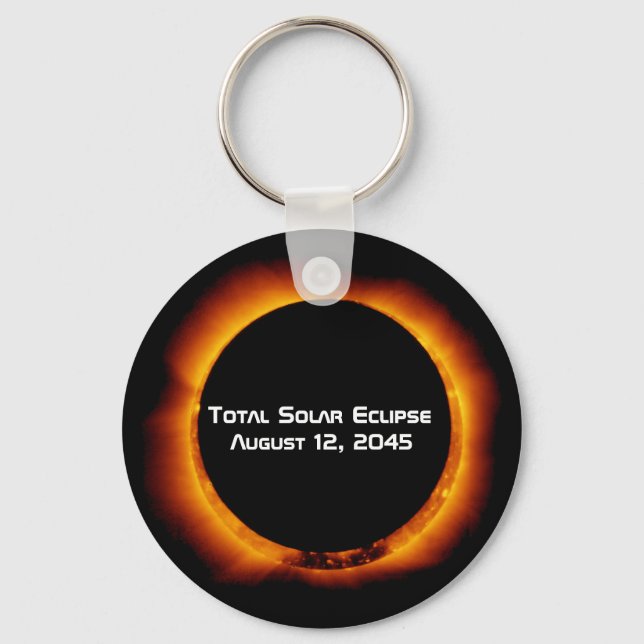 2045 Total Solar Eclipse Key Ring (Front)