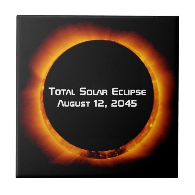 2045 Total Solar Eclipse Tile (Front)