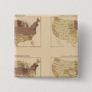204 Manufactures/sq mile 15 Cm Square Badge