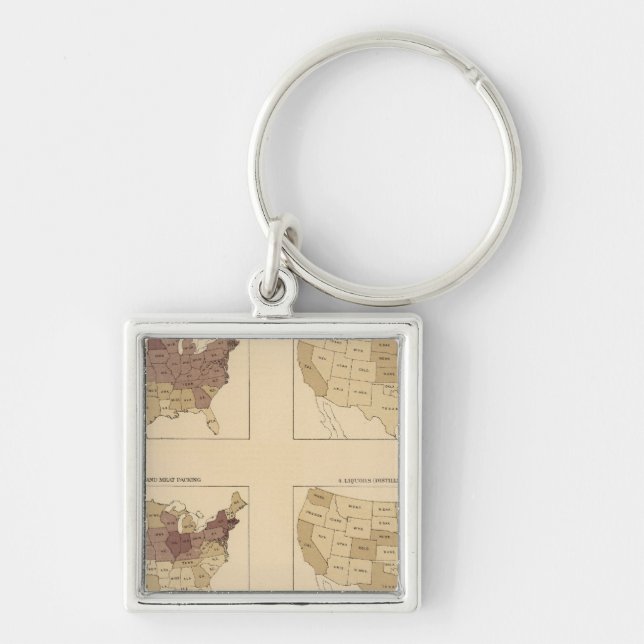 204 Manufactures/sq mile Key Ring (Front)