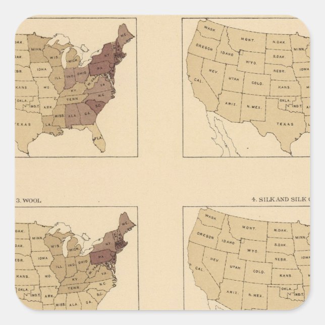 205 Manufactures/sq mile Square Sticker (Front)