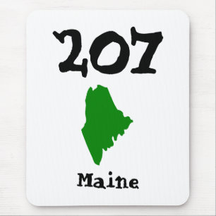 207, Area Code of Maine Mouse Pad