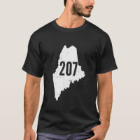 207 Maine State Area Code Outline Pride