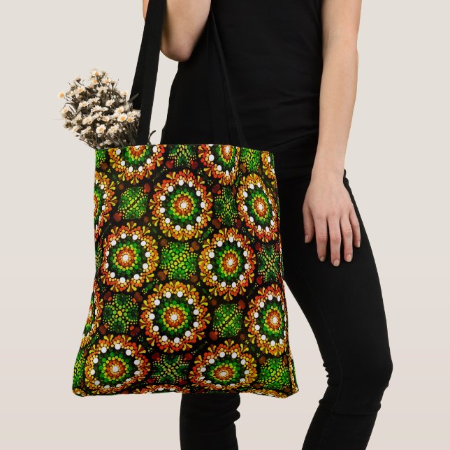 208 -Rainforest Mandala -  Tote Bag (Close Up)