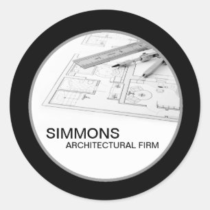 20 - 1.5" Black Architectural Business Stickers