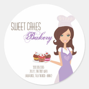 20 - 1.5" Brunette Bker Purple Address Stickers