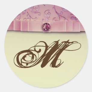 20 - 1.5 Envelope Seal Amethyst Jewel Embossed