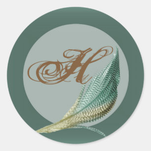 20 - 1.5 Envelope Seal Animal Quail Feather Bird