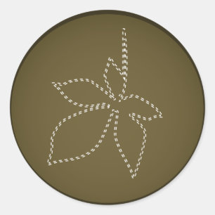 20 - 1.5 Envelope Seal Autumn Floral Fall Brown