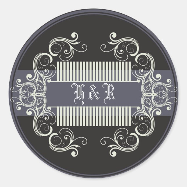 20 - 1.5  Envelope Seal Black Tie Affair Grey Eleg (Front)