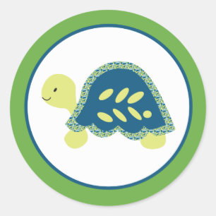 20 - 1.5" Envelope Seal Blue Sea Turtles