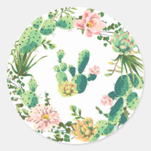 20 - 1.5  Envelope Seal Bohemian Cactus Succulents