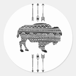 20 - 1.5  Envelope Seal Boho Buffalo Tribal Patter