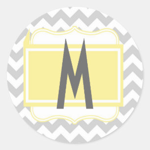 20 - 1.5  Envelope Seal Chevron Stripe Grey Yellow