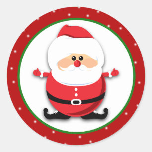 20 - 1.5" Envelope Seal Christmas Santa