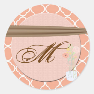 20 - 1.5 Envelope Seal Country Mason Jar Flowers