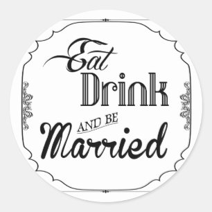 20 - 1.5 Envelope Seal Eat Drink Be Married White