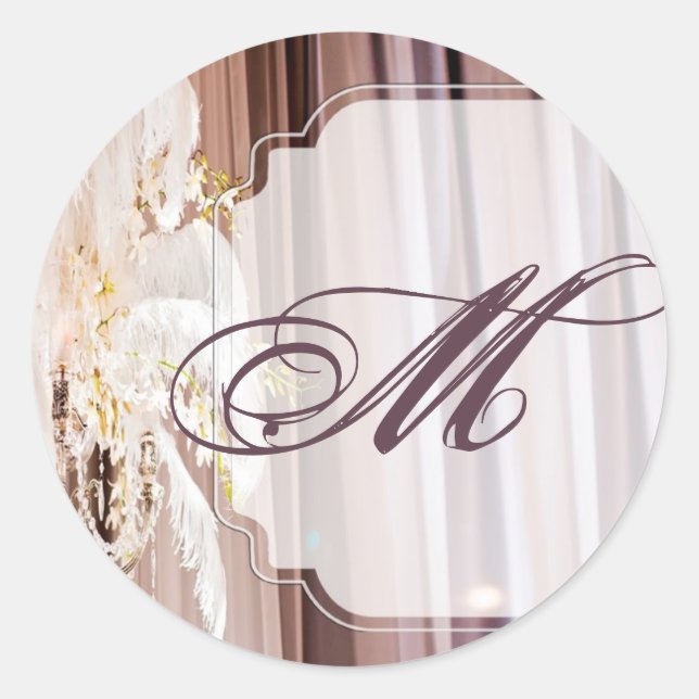 20 - 1.5  Envelope Seal Feather Centre Piece Glam (Front)