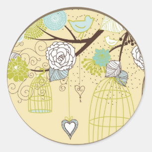 20 - 1.5 Envelope Seal Floral Bird Cage