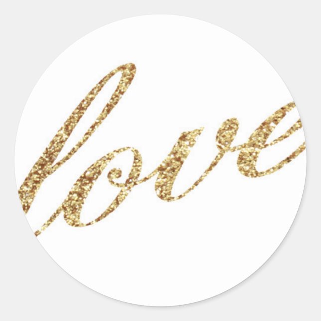 20 - 1.5  Envelope Seal Gold Foil Glitter Love (Front)