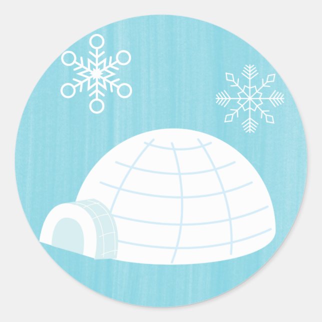 20 - 1.5" Envelope Seal Icy Igloo Baby Blue (Front)