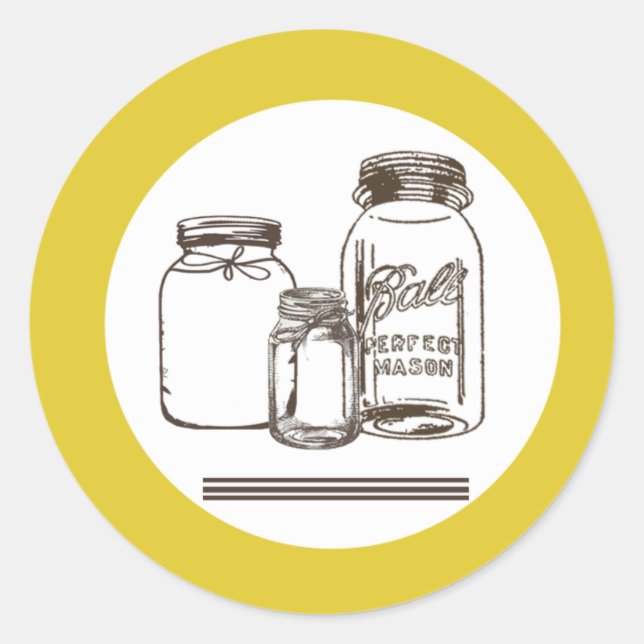 20 - 1.5  Envelope Seal Mason Jar Country Rustic (Front)