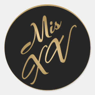 20 - 1.5"  Envelope Seal MIS XV Gold Black Party