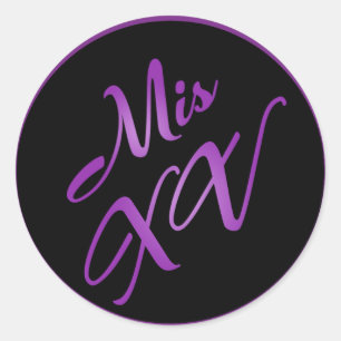 20 - 1.5"  Envelope Seal Mis XV Purple Morado