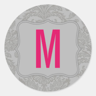 20 - 1.5 Envelope Seal Modern Grey Damask Lace