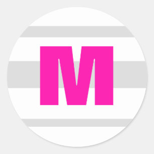 20 - 1.5  Envelope Seal Modern Neon Stripe Pink