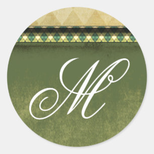 20 - 1.5 Envelope Seal Monogram Christmas XMAS