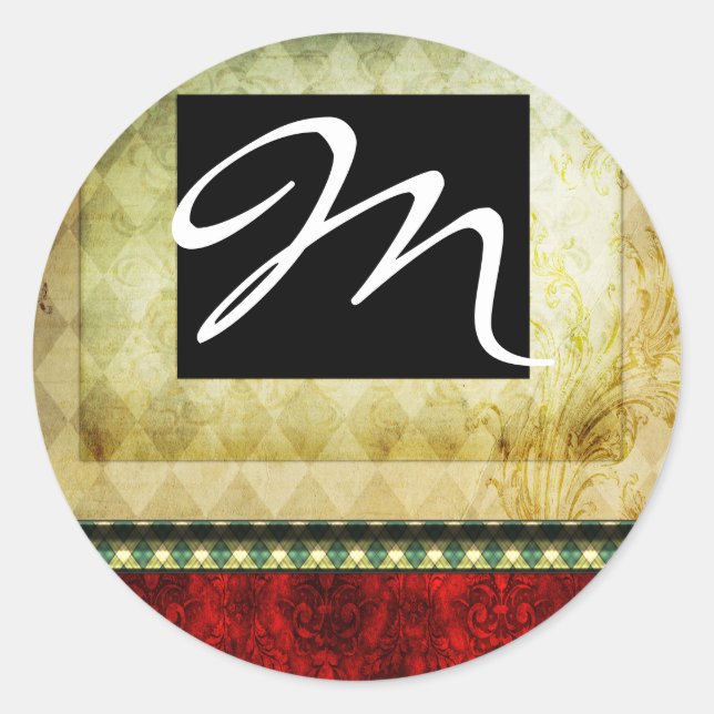 20 - 1.5  Envelope Seal Monogram Christmas XMAS (Front)