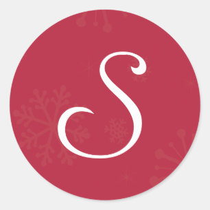 20 - 1.5 Envelope Seal Monogram Christmas XMAS