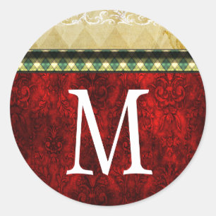 20 - 1.5 Envelope Seal Monogram Christmas XMAS