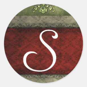 20 - 1.5 Envelope Seal Monogram Christmas XMAS