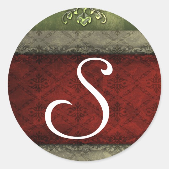 20 - 1.5  Envelope Seal Monogram Christmas XMAS (Front)