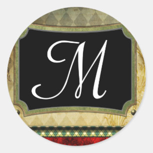 20 - 1.5  Envelope Seal Monogram Christmas XMAS