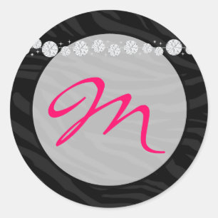 20 - 1.5 Envelope Seal Monogram Zebra Diamond