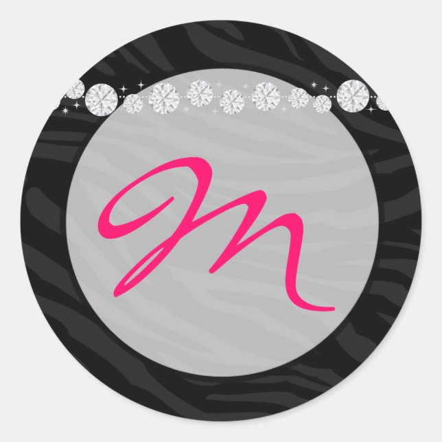 20 - 1.5  Envelope Seal Monogram Zebra Diamond (Front)