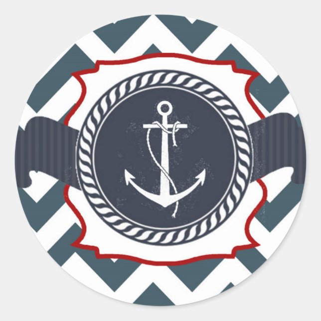20 - 1.5  Envelope Seal Nautical Anchor Compass (Front)