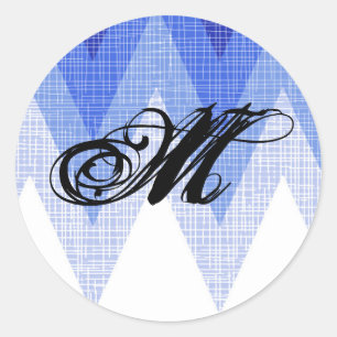 20 - 1.5 Envelope Seal Ombre Blue Chevron