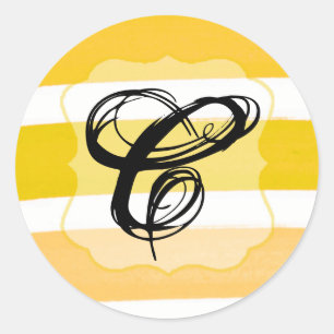 20 - 1.5 Envelope Seal Ombre Stripe Yellow Line