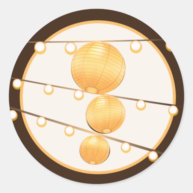 20 - 1.5  Envelope Seal Paper Lanterns on Brown (Front)