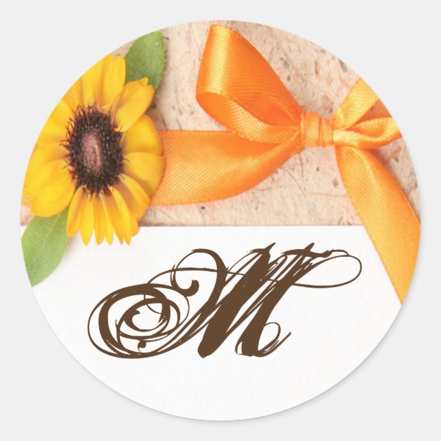 20 - 1.5  Envelope Seal Rustic Sunflower Country (Front)