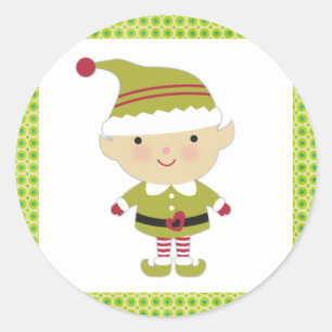 20 - 1.5" Envelope Seal Winter Elf in Green