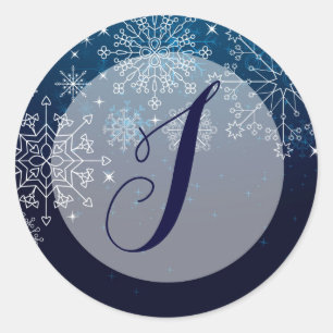 20 - 1.5 Envelope Seal Winter Snowflakes Snow Ice