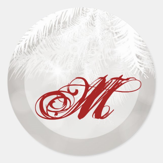 20 - 1.5  Envelope Seal Winter White Pine Tree Nee (Front)