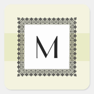 20 - 1.5" Envelope Sticker Light Green/Grey Formal