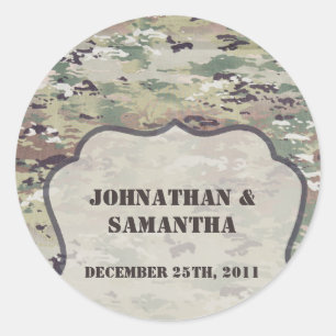 20 - 1.5" Favour Stickers Army OCP Camo Uniform