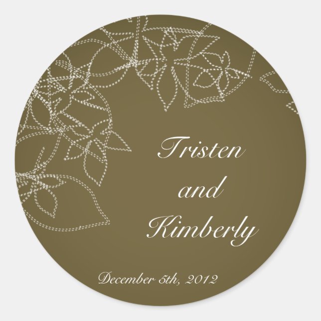 20 - 1.5"  Favour Stickers Autumn Floral Fall Brow (Front)